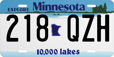 MN license plate 218QZH