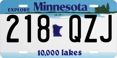 MN license plate 218QZJ