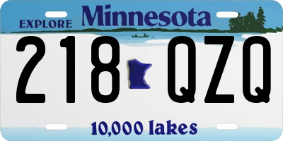 MN license plate 218QZQ