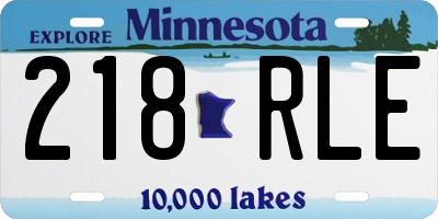MN license plate 218RLE