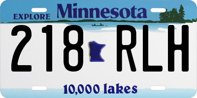MN license plate 218RLH