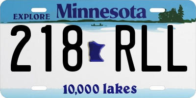 MN license plate 218RLL