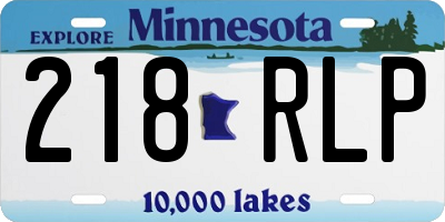 MN license plate 218RLP