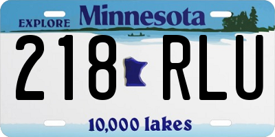 MN license plate 218RLU