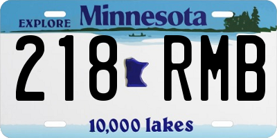 MN license plate 218RMB