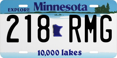 MN license plate 218RMG
