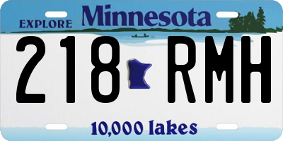 MN license plate 218RMH