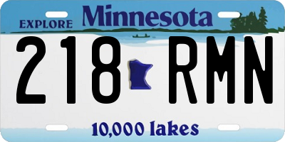 MN license plate 218RMN