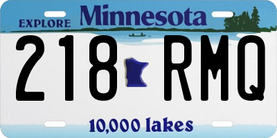 MN license plate 218RMQ