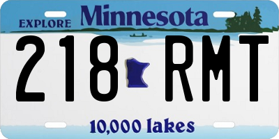 MN license plate 218RMT