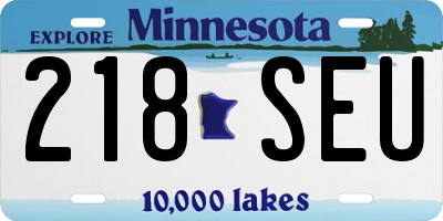 MN license plate 218SEU