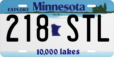 MN license plate 218STL