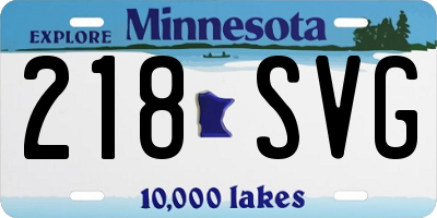 MN license plate 218SVG