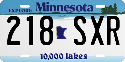 MN license plate 218SXR