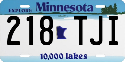 MN license plate 218TJI