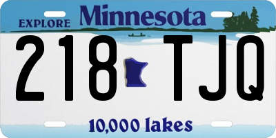 MN license plate 218TJQ