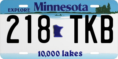 MN license plate 218TKB