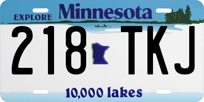 MN license plate 218TKJ