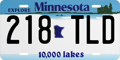 MN license plate 218TLD