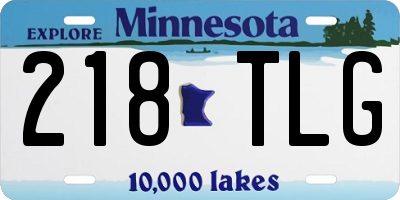 MN license plate 218TLG