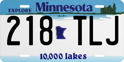 MN license plate 218TLJ