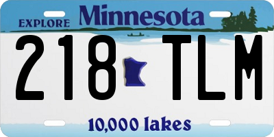 MN license plate 218TLM