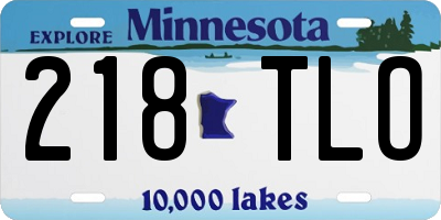 MN license plate 218TLO
