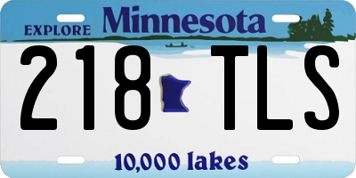 MN license plate 218TLS
