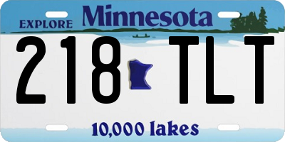 MN license plate 218TLT