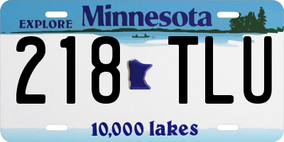 MN license plate 218TLU