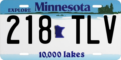 MN license plate 218TLV