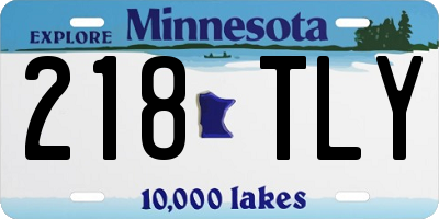 MN license plate 218TLY