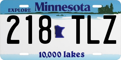 MN license plate 218TLZ