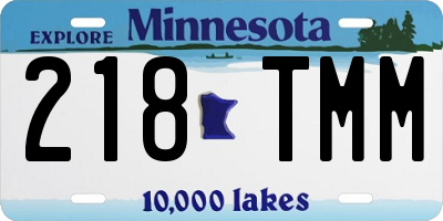MN license plate 218TMM