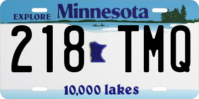 MN license plate 218TMQ