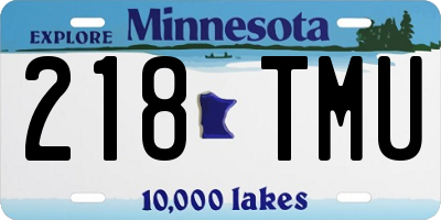 MN license plate 218TMU