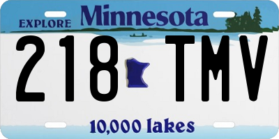 MN license plate 218TMV