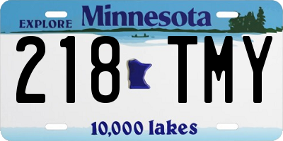 MN license plate 218TMY