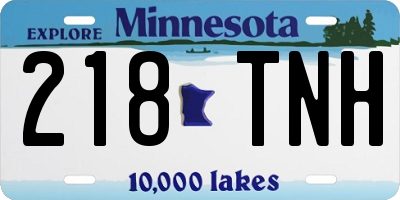 MN license plate 218TNH