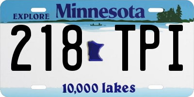 MN license plate 218TPI