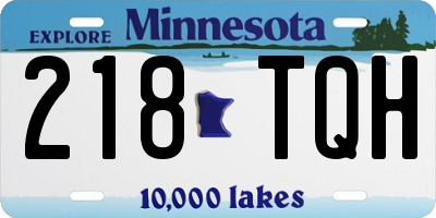 MN license plate 218TQH