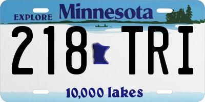 MN license plate 218TRI