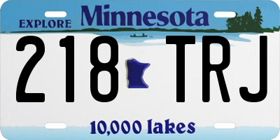 MN license plate 218TRJ