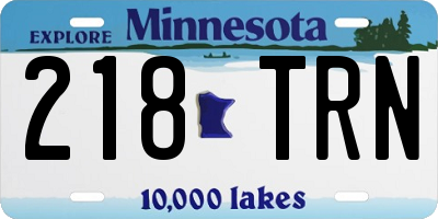 MN license plate 218TRN