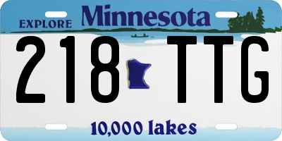 MN license plate 218TTG