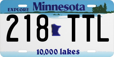 MN license plate 218TTL