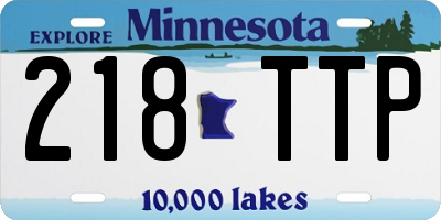 MN license plate 218TTP
