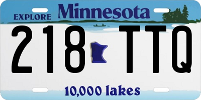 MN license plate 218TTQ
