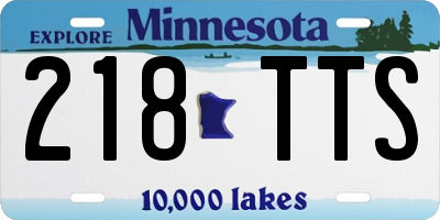 MN license plate 218TTS