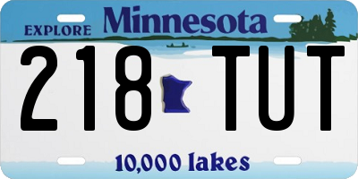 MN license plate 218TUT